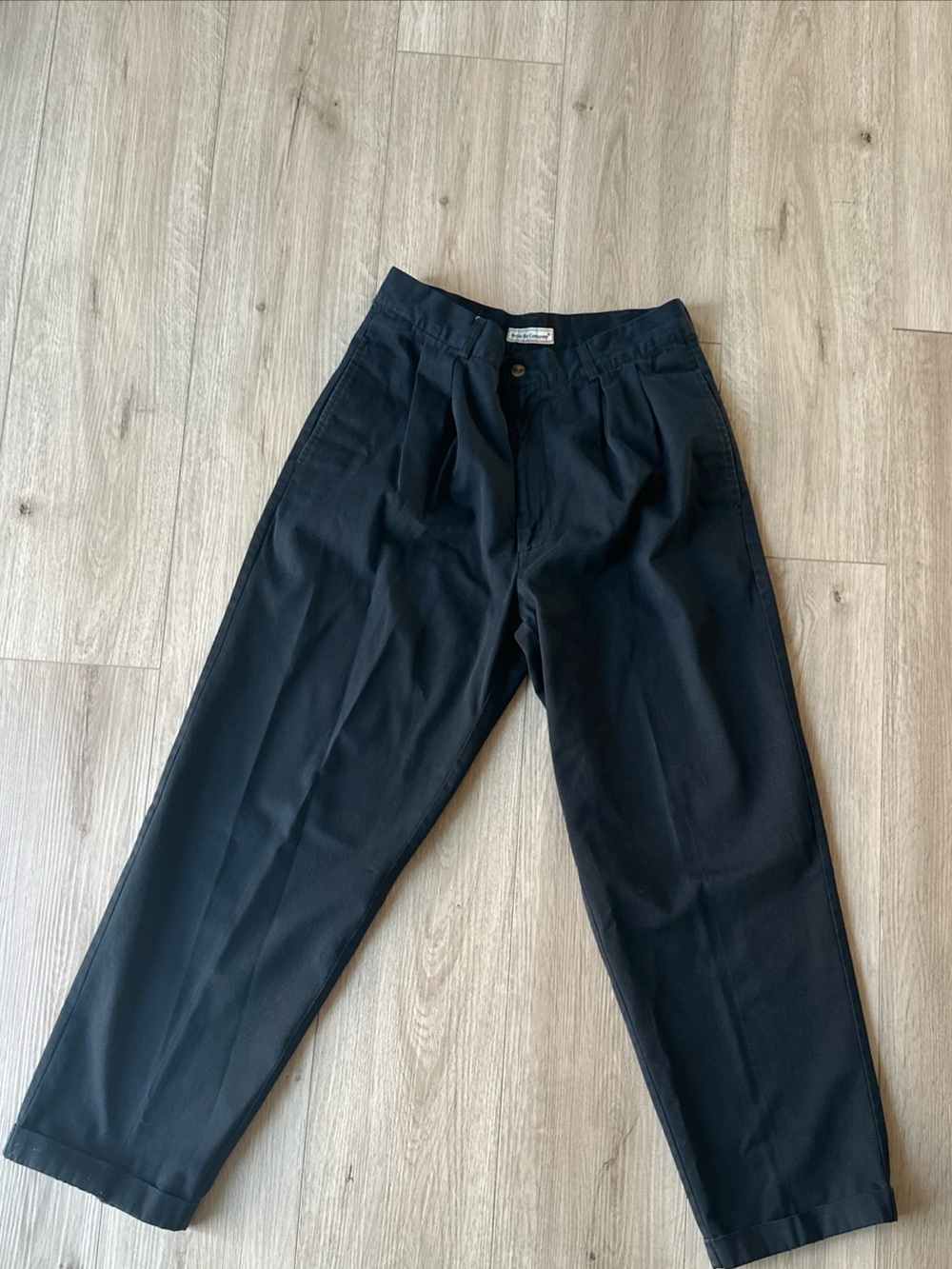 Bugle Boy Black Pleated Chinos
